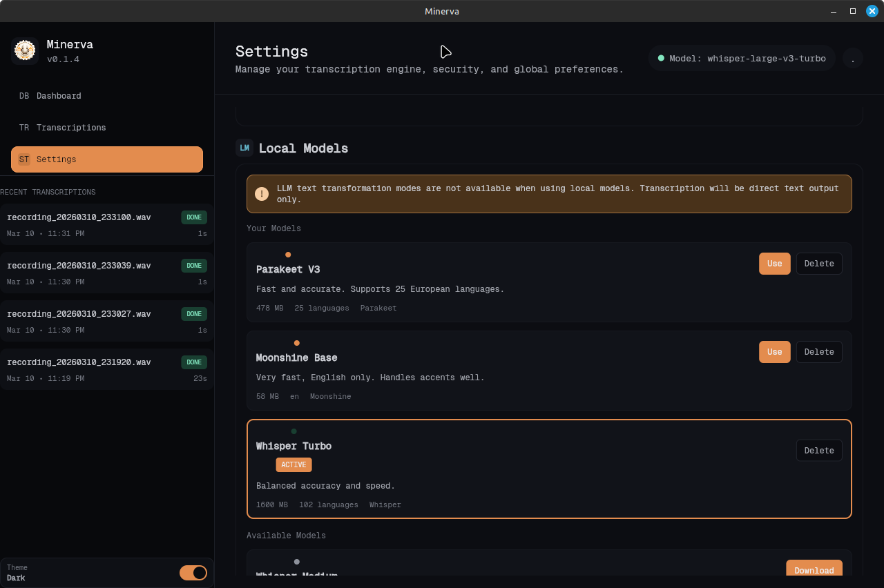 Local Speech-to-Text Models screenshot